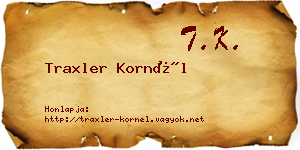 Traxler Kornél névjegykártya