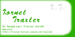 kornel traxler business card